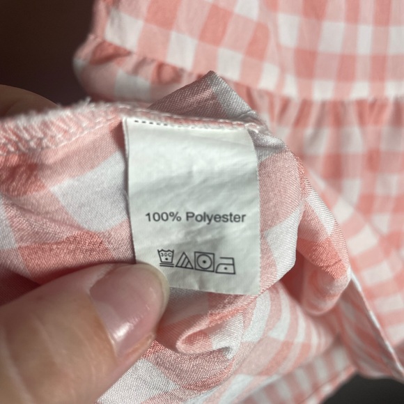 Pink Checkered Ruffle Sleeve Top - Picture 6 of 6